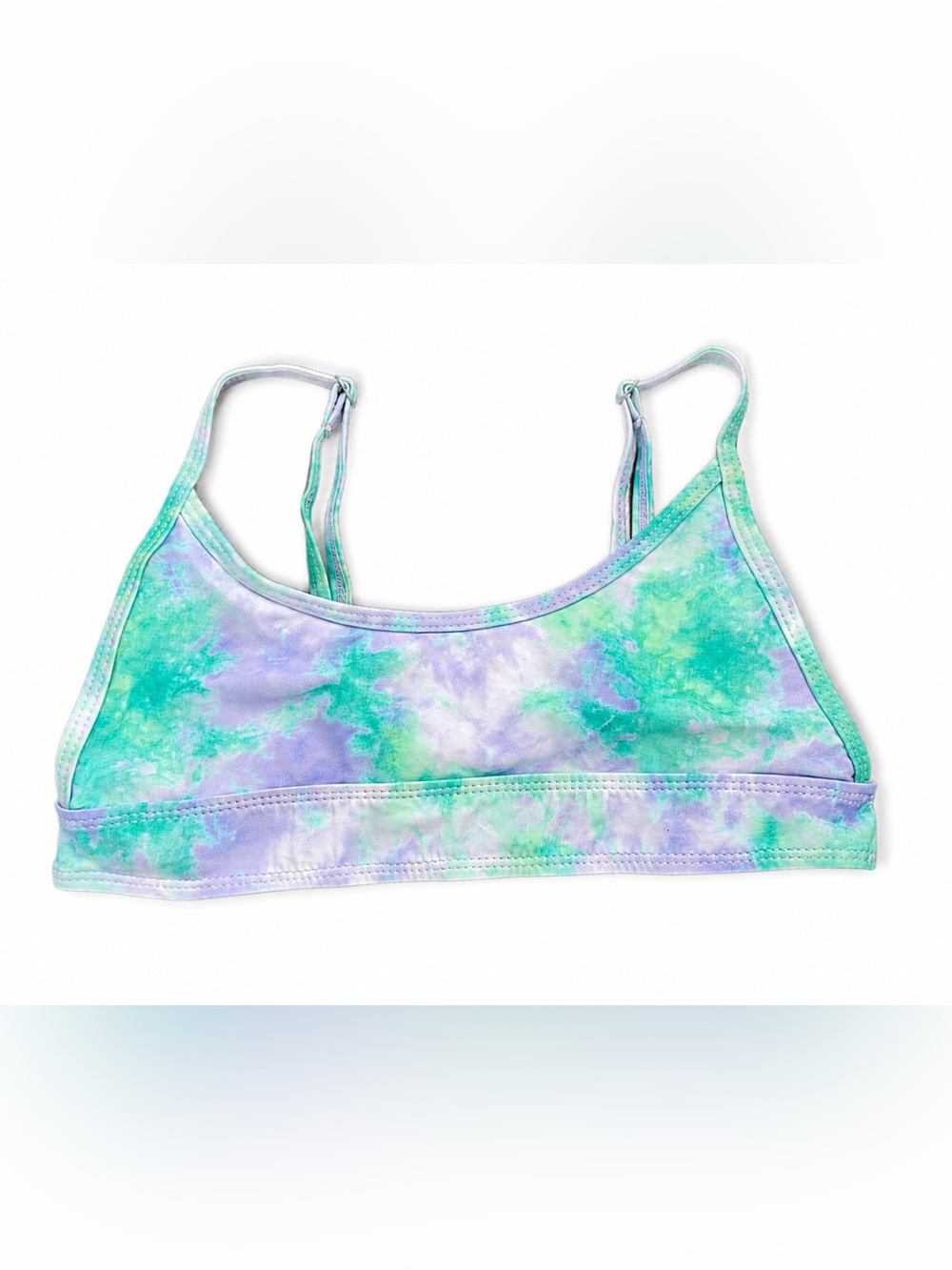 SHEIN Tie Dye Bikini Top Size Medium Pastel Swim Top